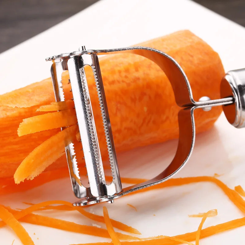Edelstahl-Schäler 2-in-1 mit Julienne-Klinge