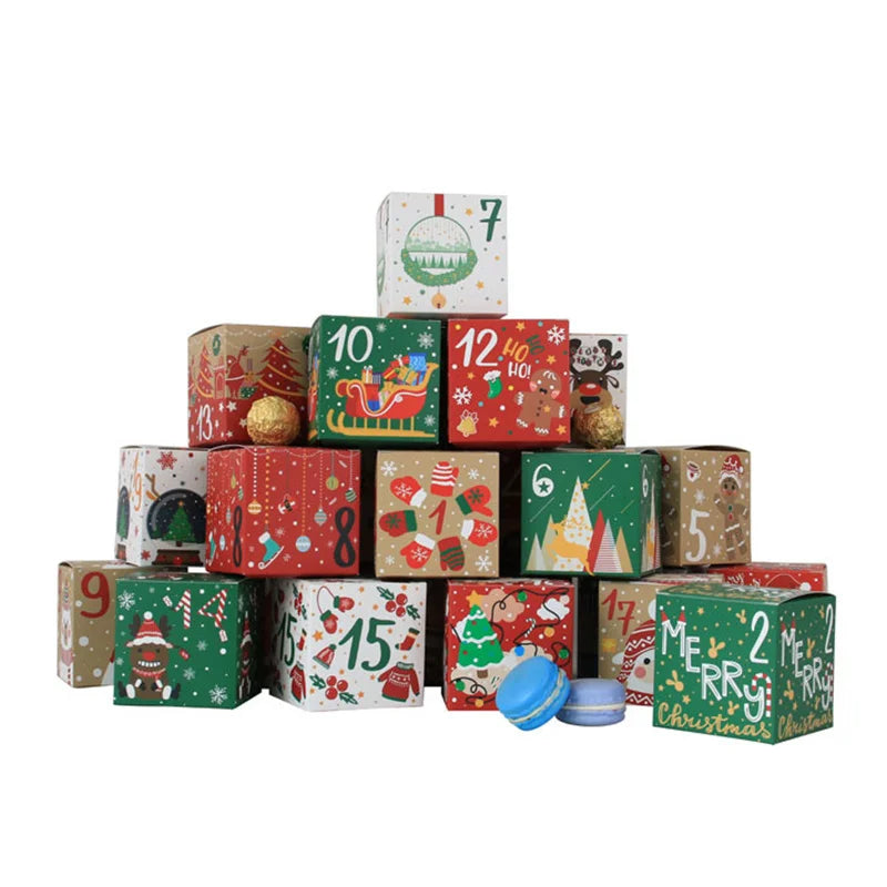Adventskalender zum Befüllen – 24 Boxen aus Kraftpapier