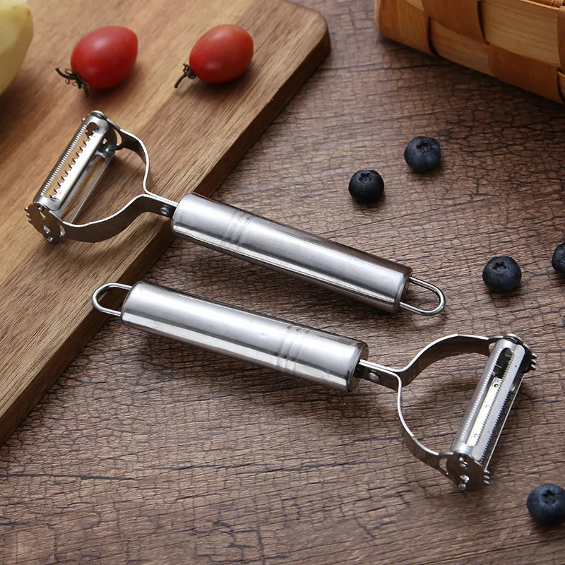 Edelstahl-Schäler 2-in-1 mit Julienne-Klinge