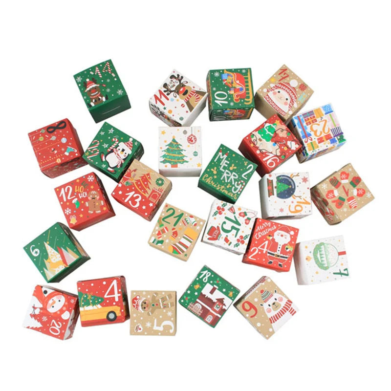 Adventskalender zum Befüllen – 24 Boxen aus Kraftpapier