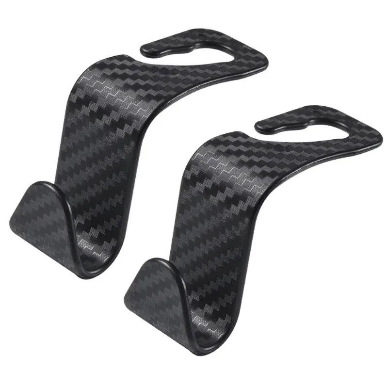 Kopfstützen-Haken fürs Auto im Carbon-Look – 2er-Set