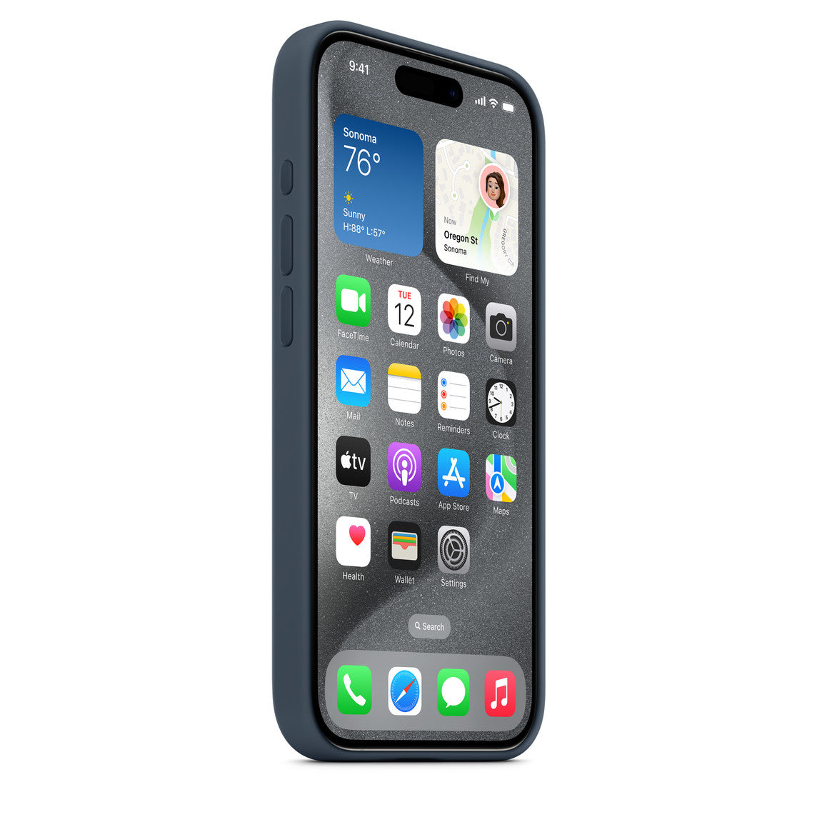 Lumineer Silikonhülle für iPhone 15 Pro – Midnight Blue