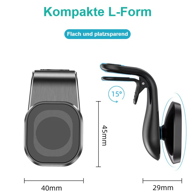 Magnetyczny uchwyt na telefon do kratki wentylacyjnej – obrotowy o 360°