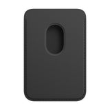 Apple iPhone Leder Wallet mit MagSafe Schwarz Rückseite