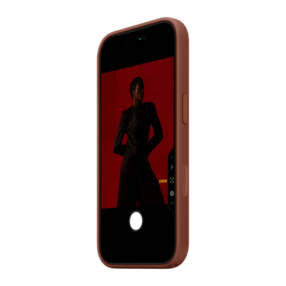 Apple TechWoven Hülle mit MagSafe iPhone 17 Pro Sienna Seitenansicht