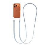 Apple Crossbody Band Hellblau mit iPhone