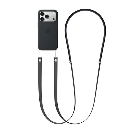 Apple Crossbody Band Schwarz mit iPhone
