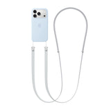 Apple Crossbody Band Hellgrau mit iPhone
