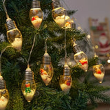 LED-Weihnachtslichterkette mit Figuren – 3 m, 20 LEDs, batteriebetrieben