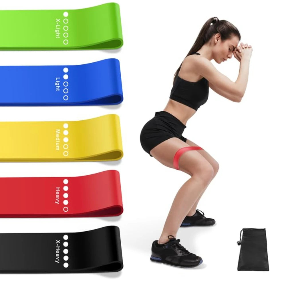 Sada 5 odporových gum z latexu – s 5 stupni odporu