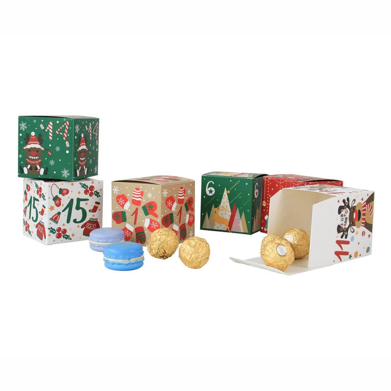 Adventskalender zum Befüllen – 24 Boxen aus Kraftpapier