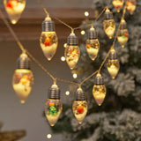 LED-Weihnachtslichterkette mit Figuren – 3 m, 20 LEDs, batteriebetrieben