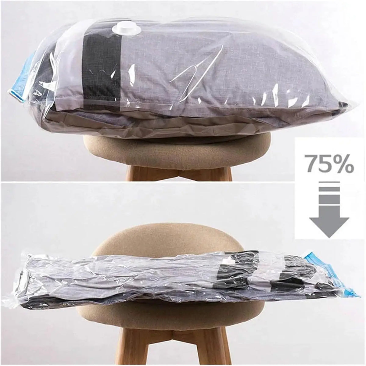 Worki próżniowe XXL 80 × 100 cm – opakowanie 5 szt. na kołdry