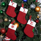 Weihnachtsstrumpf mit Buchstabe – gestrickt, zum Aufhängen