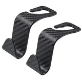 Kopfstützen-Haken fürs Auto im Carbon-Look – 2er-Set