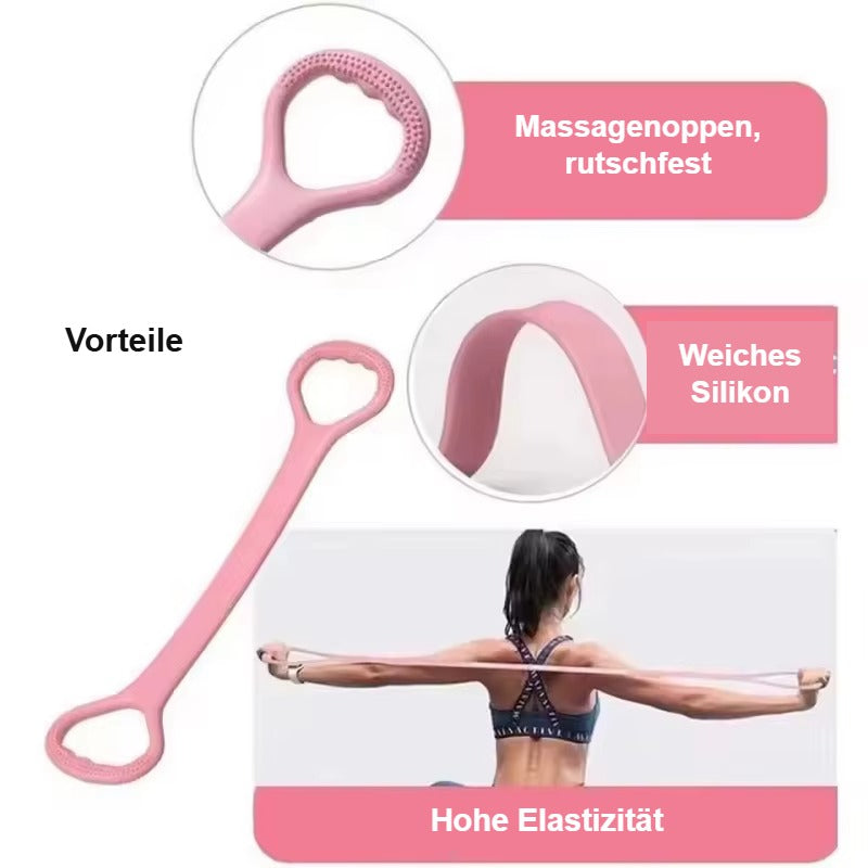 8-Form Widerstandsband mit Schaumstoffgriffen – Expander für Arme, Brust und Rücken