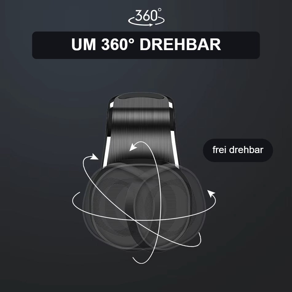 Magnetyczny uchwyt na telefon do kratki wentylacyjnej – obrotowy o 360°