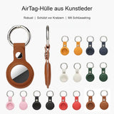 Etui na AirTag z ekoskóry z kółkiem na klucze