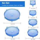 Silikon-Stretchdeckel 6er-Set – für Schüsseln, Dosen und Gläser