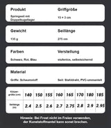 Springseil mit Stahlseil – längenverstellbar, kugelgelagert, 275 cm